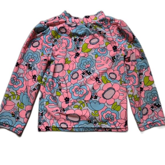 Carter's Just One You Girls 5T Swim Shirt Long Sleeve Pink Floral - Picture 4 of 5